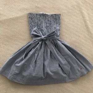 Plaid Hollister strapless dress